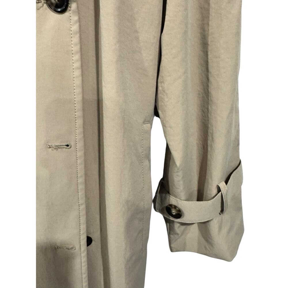 H&M Beige Double-Breasted Trench Coat with Black Buttons - Picture 7 of 14